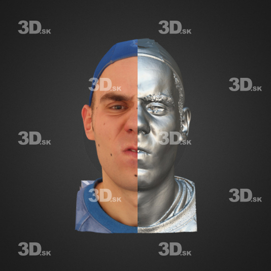 Head Emotions Man White 3D Phonemes And Emotions