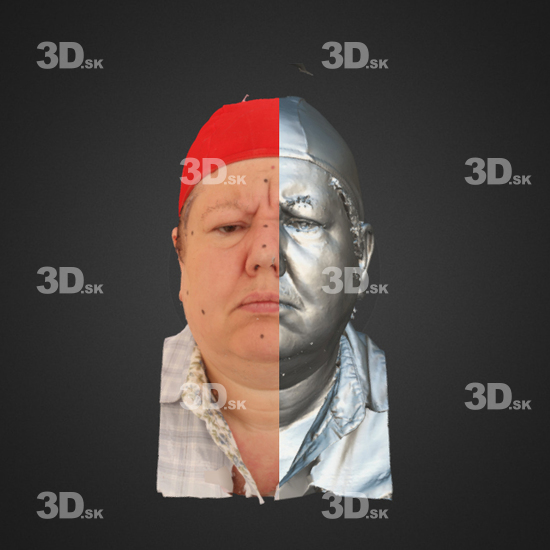 Head Emotions Woman White 3D Phonemes And Emotions