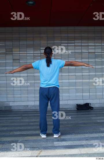 Whole Body Man T poses White Casual Slim Standing Street photo references