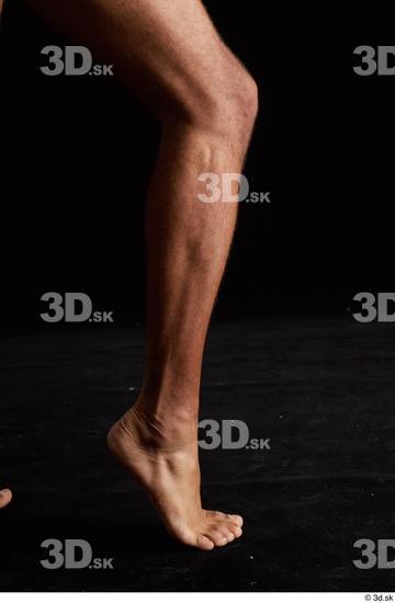 Calf Man Black Nude Slim Studio photo references