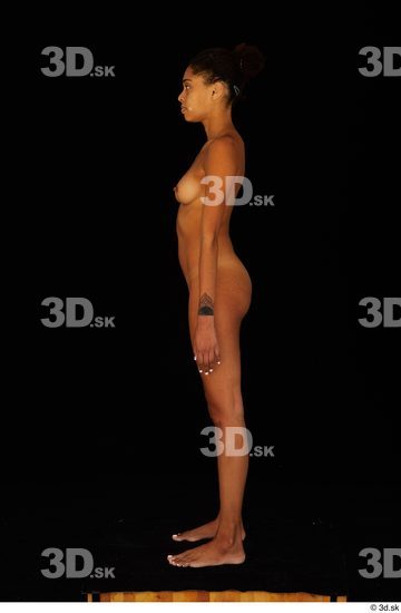 Woman Black Slim Female Studio Poses