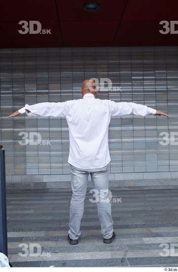 Whole Body Man T poses White Casual Slim Standing Street photo references