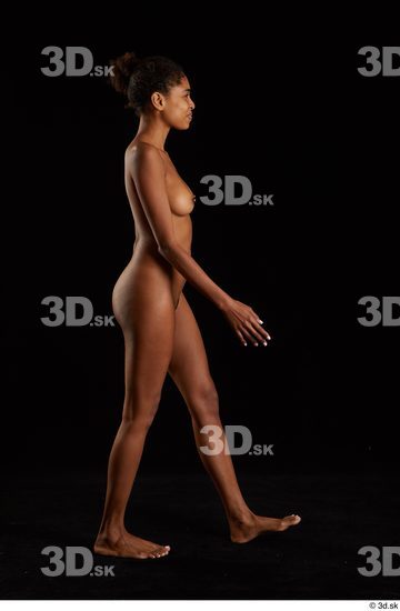 Woman Black Slim Female Studio Poses