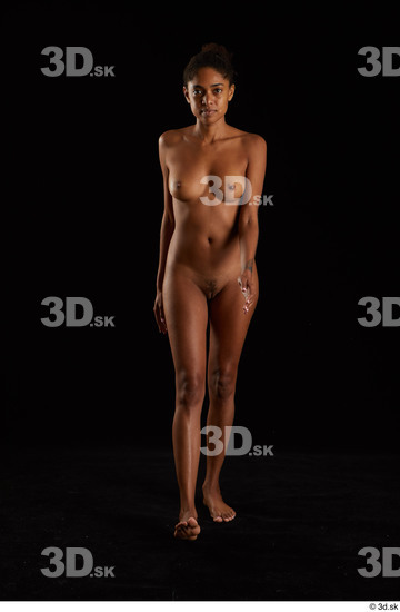 Woman Black Slim Female Studio Poses