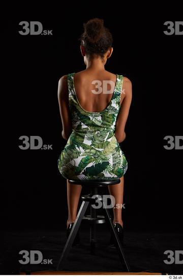 Woman Black Slim Female Studio Poses