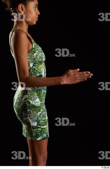 Woman Black Slim Female Studio Poses