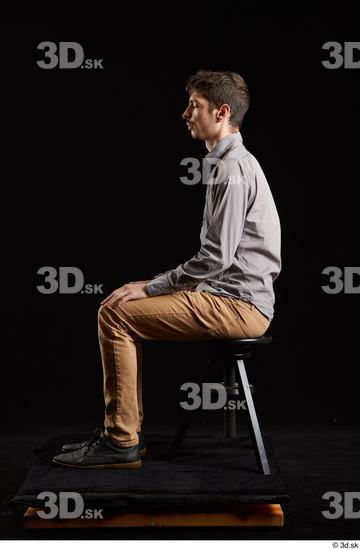 Man White Slim Male Studio Poses