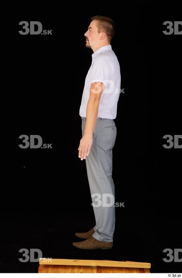 Whole Body Man Shoes Shirt Trousers Average Standing Studio photo references