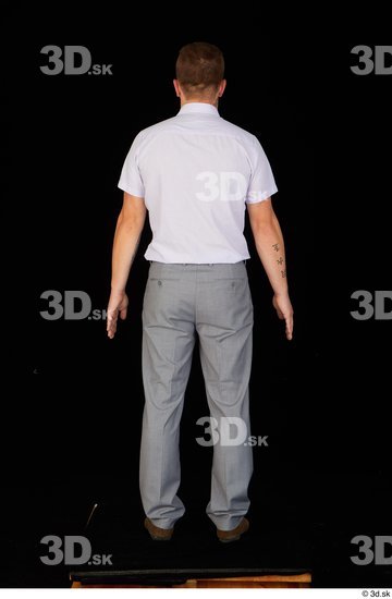 Whole Body Man Shoes Shirt Trousers Average Standing Studio photo references