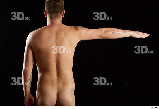 Arm Back Man White Nude Average Studio photo references