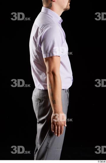 Arm Man White Shirt Average Studio photo references