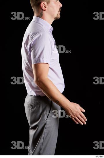 Arm Man White Shirt Average Studio photo references