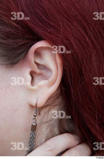 Ear Woman White Casual Average Street photo references