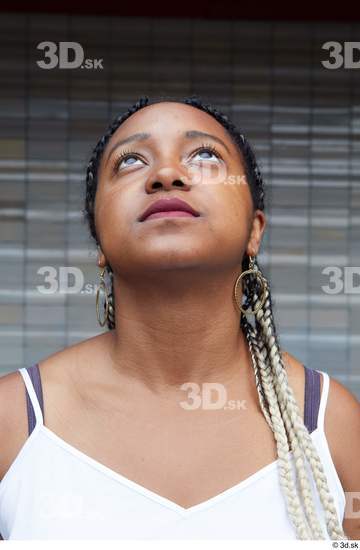 Head Woman Black Casual Chubby Street photo references