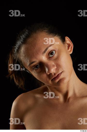 Woman White Slim Female Studio Poses