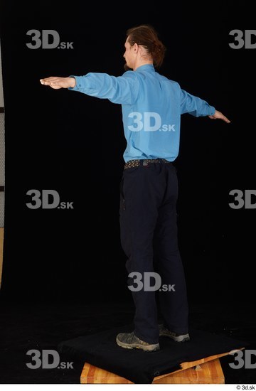 Whole Body Man T poses White Shoes Shirt Trousers Slim Standing Studio photo references