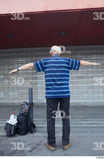 Whole Body Man T poses White Casual Slim Standing Street photo references