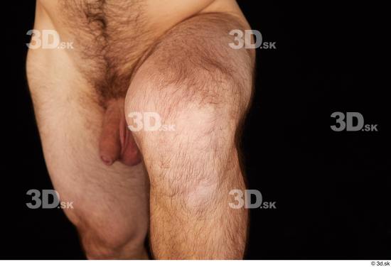 Knee Man White Nude Slim Studio photo references