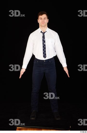 Man White Athletic Male Studio Poses