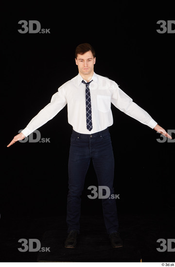 Man White Athletic Male Studio Poses