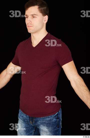 Man White Athletic Male Studio Poses