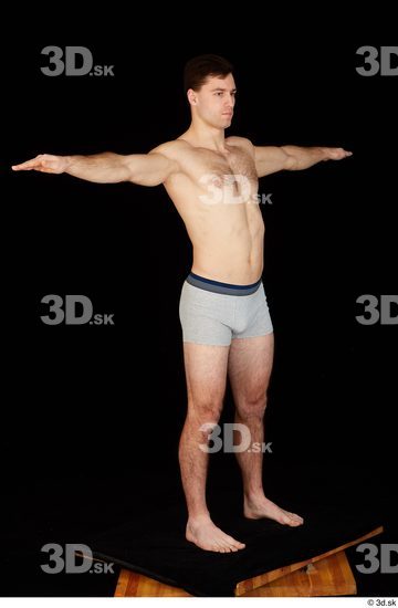 Man White Athletic Male Studio Poses