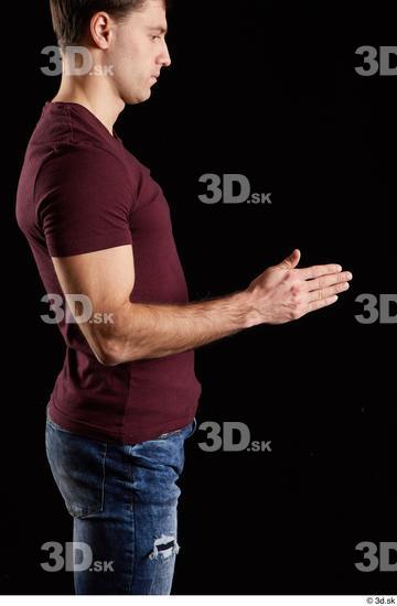 Man White Athletic Male Studio Poses