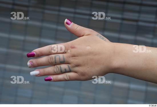 Hand Woman White Tattoo Casual Slim Street photo references