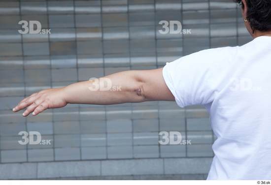 Arm Woman White Casual Chubby Street photo references