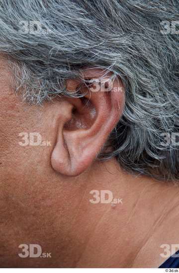 Ear Man White Casual Chubby Street photo references