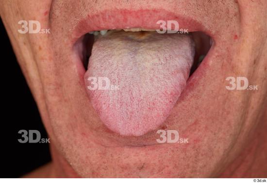 Tongue Man White Average Studio photo references