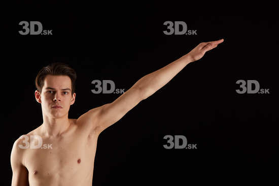 Arm Man White Nude Slim Studio photo references