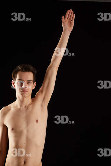 Arm Man White Nude Slim Studio photo references