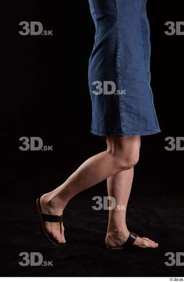 Calf Woman White Shoes Jeans Dress Chubby Studio photo references