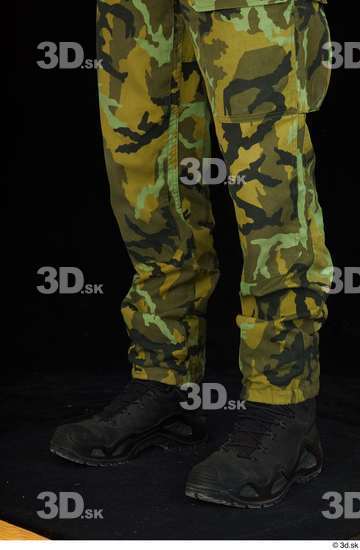 Calf Man White Army Shoes Trousers Average Studio photo references