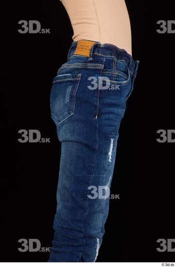 Thigh Woman Jeans Slim Studio photo references