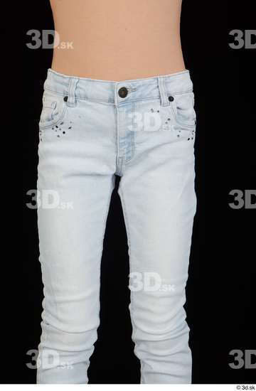 Thigh Woman Jeans Slim Studio photo references