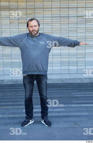 Whole Body Man T poses White Casual Average Standing Street photo references