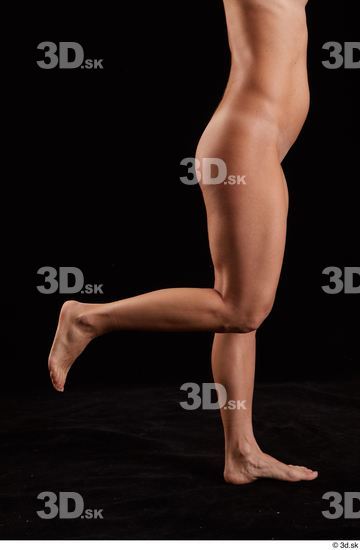 Calf Woman White Nude Slim Pregnant Studio photo references