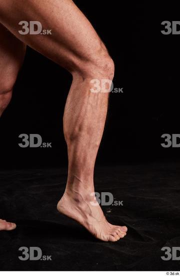 Calf Man White Nude Muscular Studio photo references