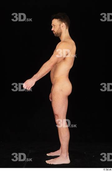 Whole Body Man White Nude Muscular Standing Studio photo references