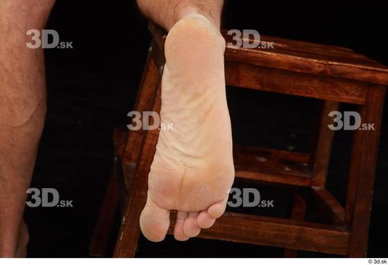 Foot Man White Nude Muscular Studio photo references