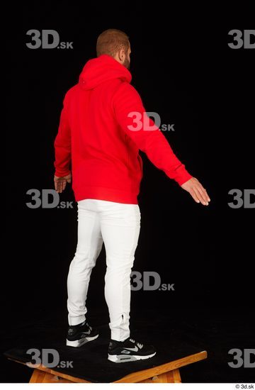 Whole Body Man White Pants Muscular Standing Studio photo references