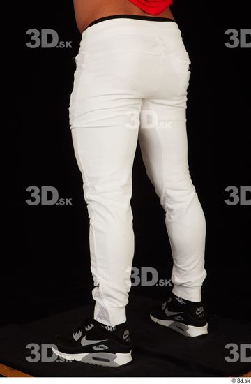 Leg Man White Pants Muscular Studio photo references