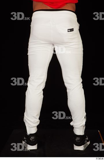 Leg Man White Pants Muscular Studio photo references