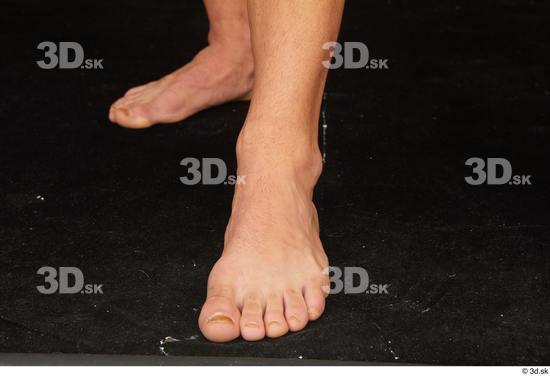 Foot Man White Nude Muscular Studio photo references