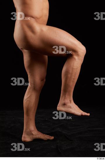 Leg Man White Nude Muscular Studio photo references