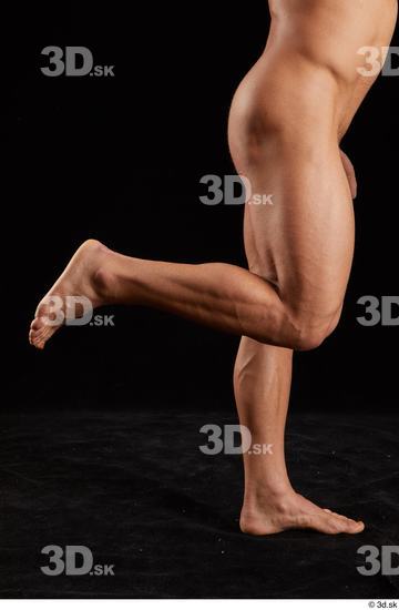 Calf Man White Nude Muscular Studio photo references