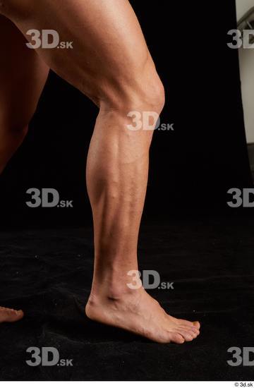 Calf Man White Nude Muscular Studio photo references