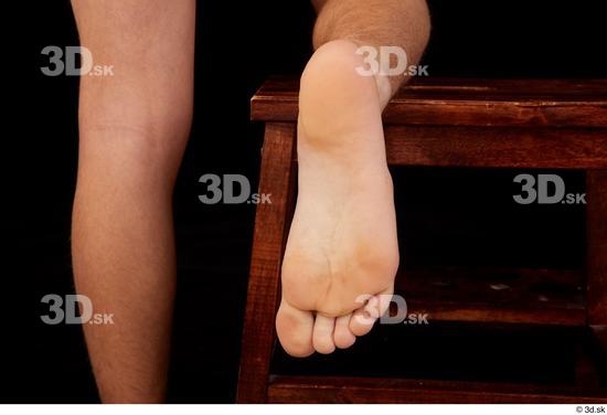 Foot Man White Nude Slim Studio photo references